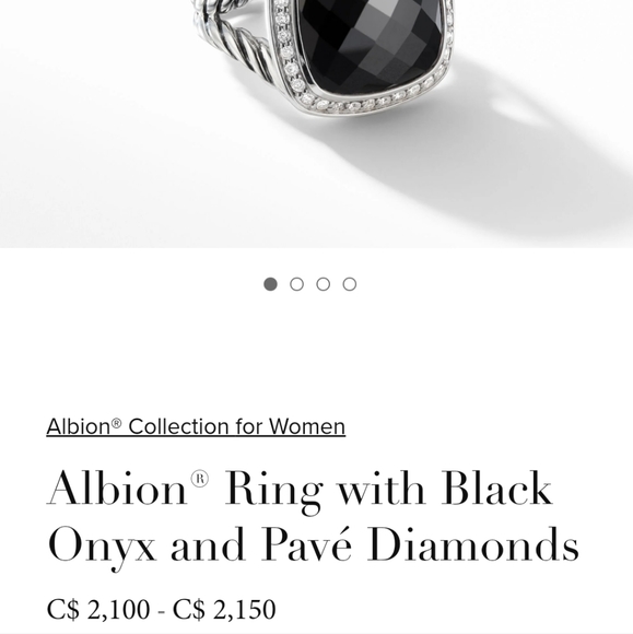 DAVID YURMAN @Albion 14mm Black Onyx with Pavé diamond ring - Picture 13 of 14